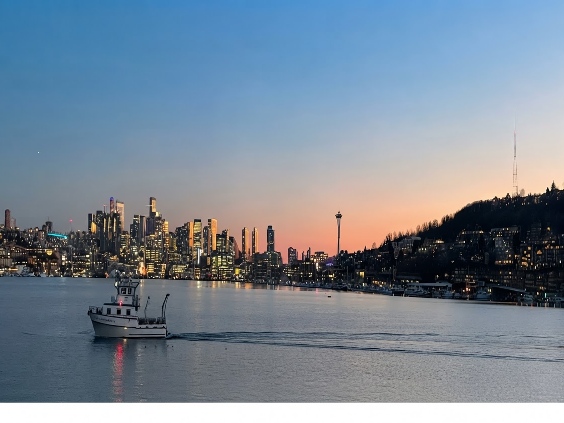 picture of lake union in seattle